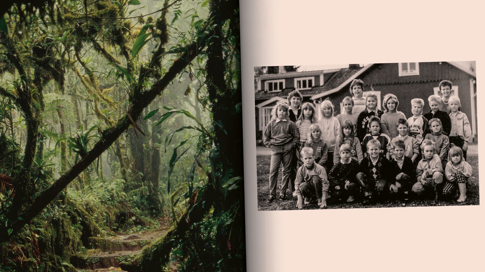 Klassfoto på några av eleverna som engagerade sig i Barnens regnskog.