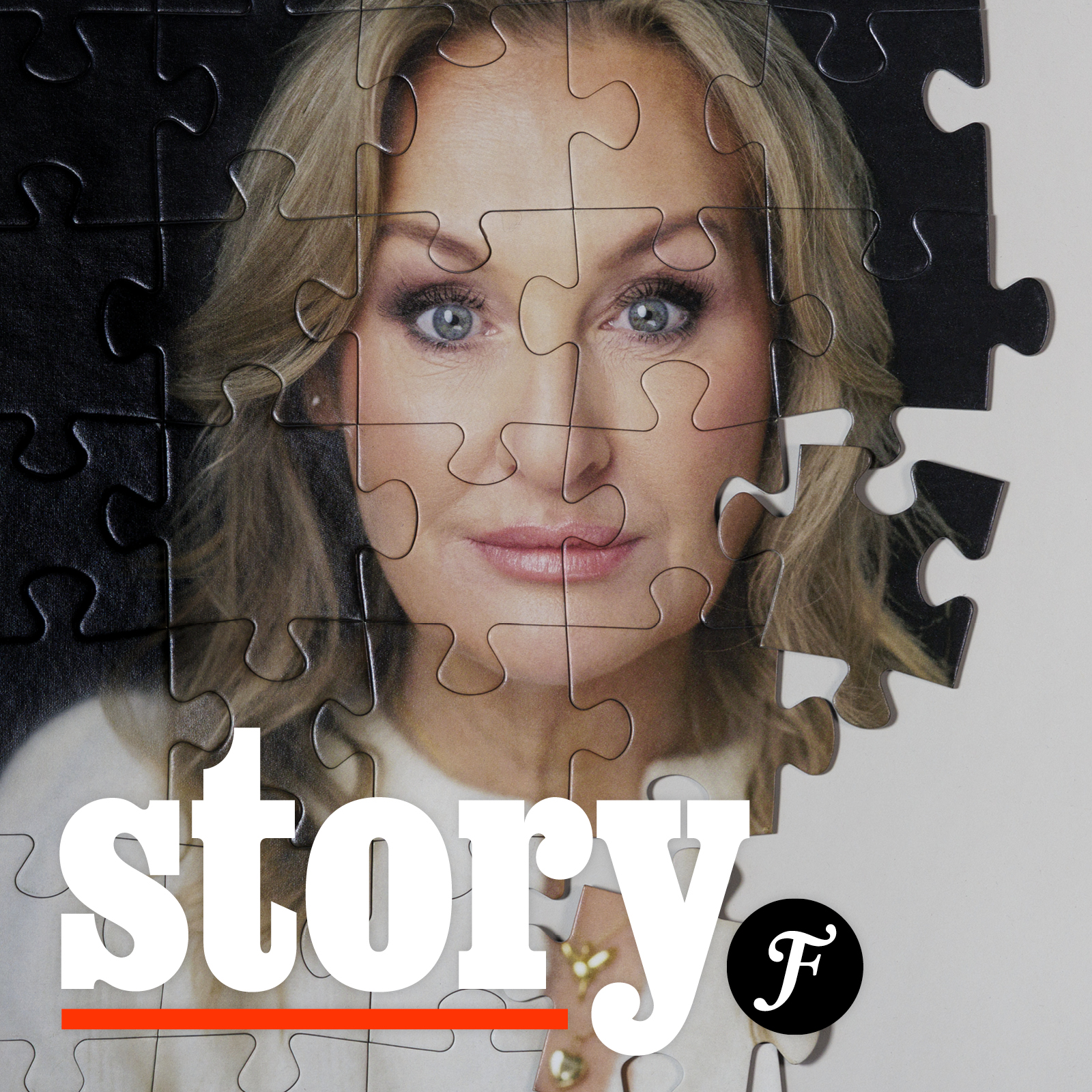 Vinjettbild för Story. I bakgrunden ett inte färdigställt pussel, motivet är ett porträtt på Jessica MacDowall.
